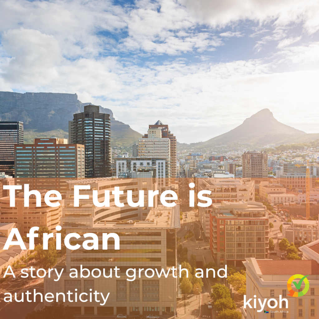 Cape Town CBD with title overlay: "The future is African"